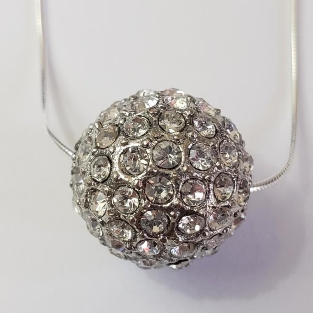 Disco ball necklace